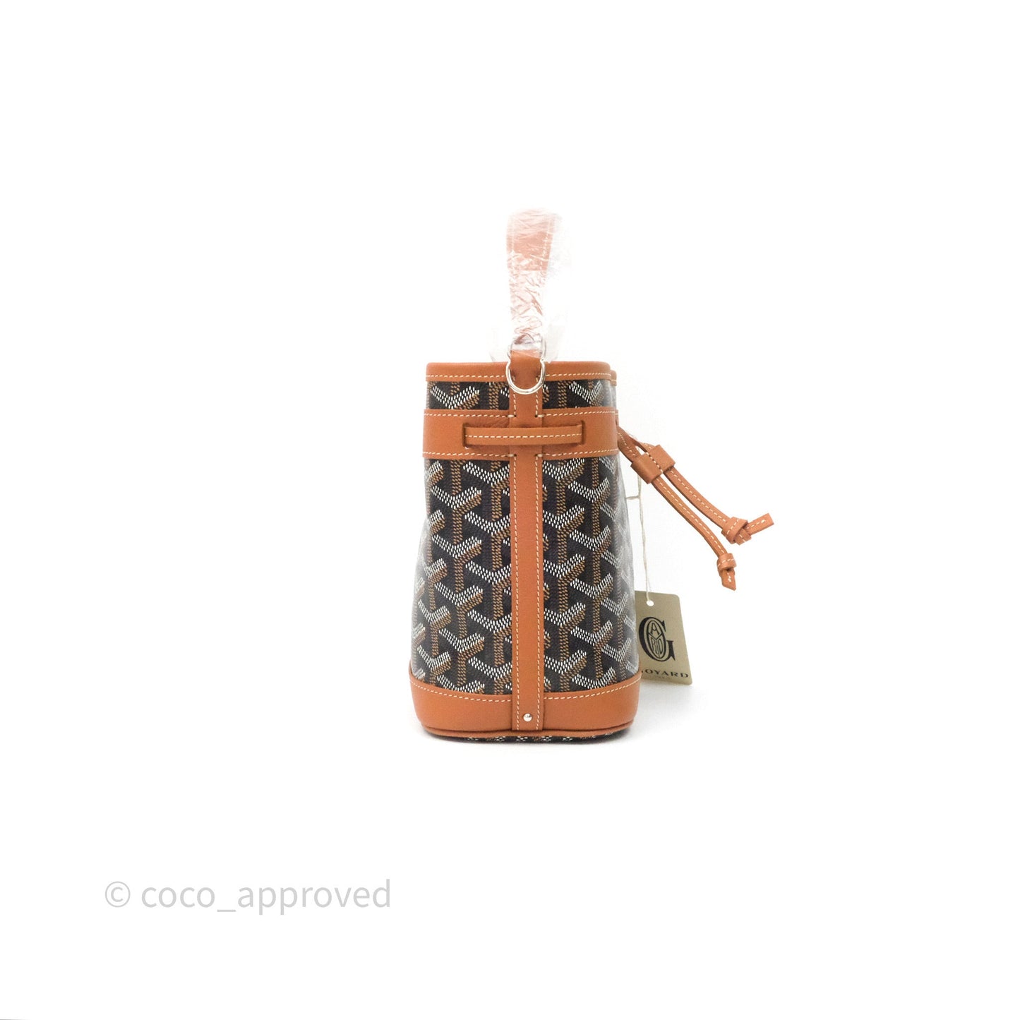 Goyard Petit Flot Mini Bucket Bag Black & Tan