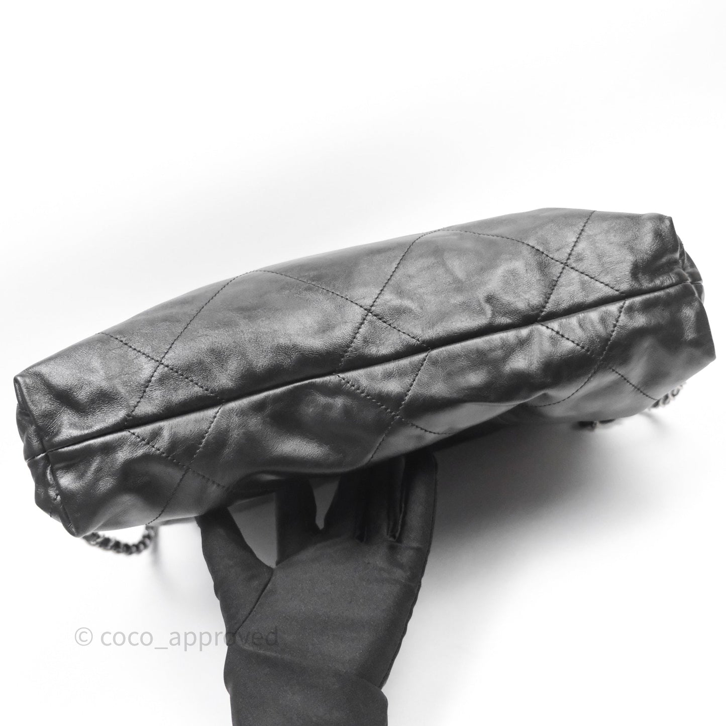 Chanel 22 Medium Calfskin Quilted Backpack Black