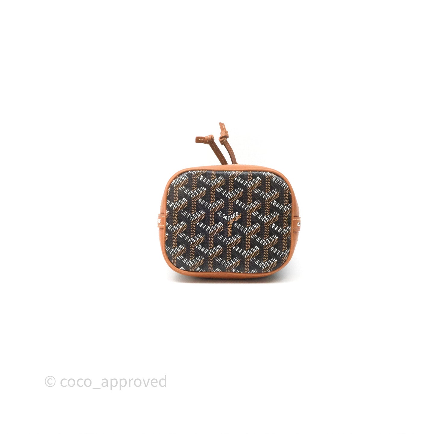Goyard Petit Flot Mini Bucket Bag Black & Tan