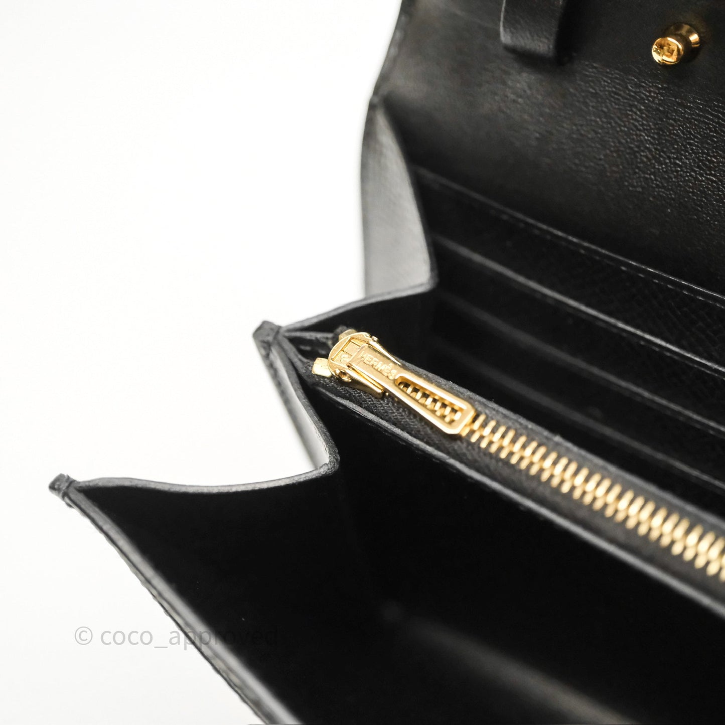 Hermès Constance Long To Go Wallet Black Noir 89 Epsom Gold Hardware