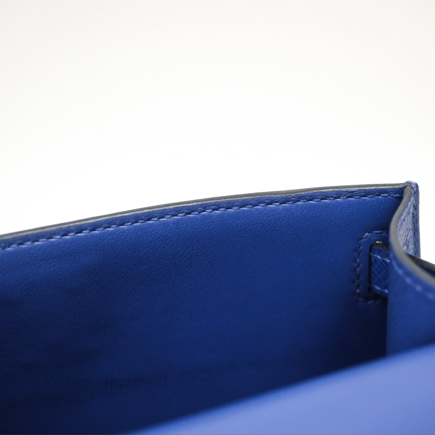 Hermes Mini Kelly Electric Blue Espom Gold Hardware