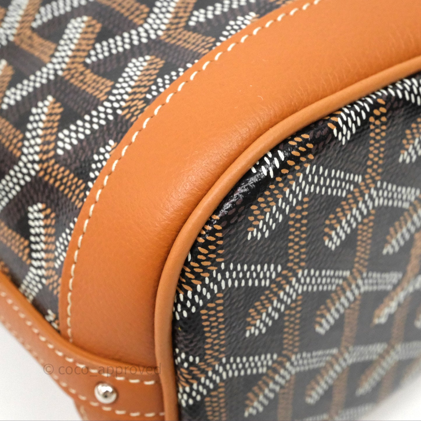 Goyard Petit Flot Mini Bucket Bag Black & Tan
