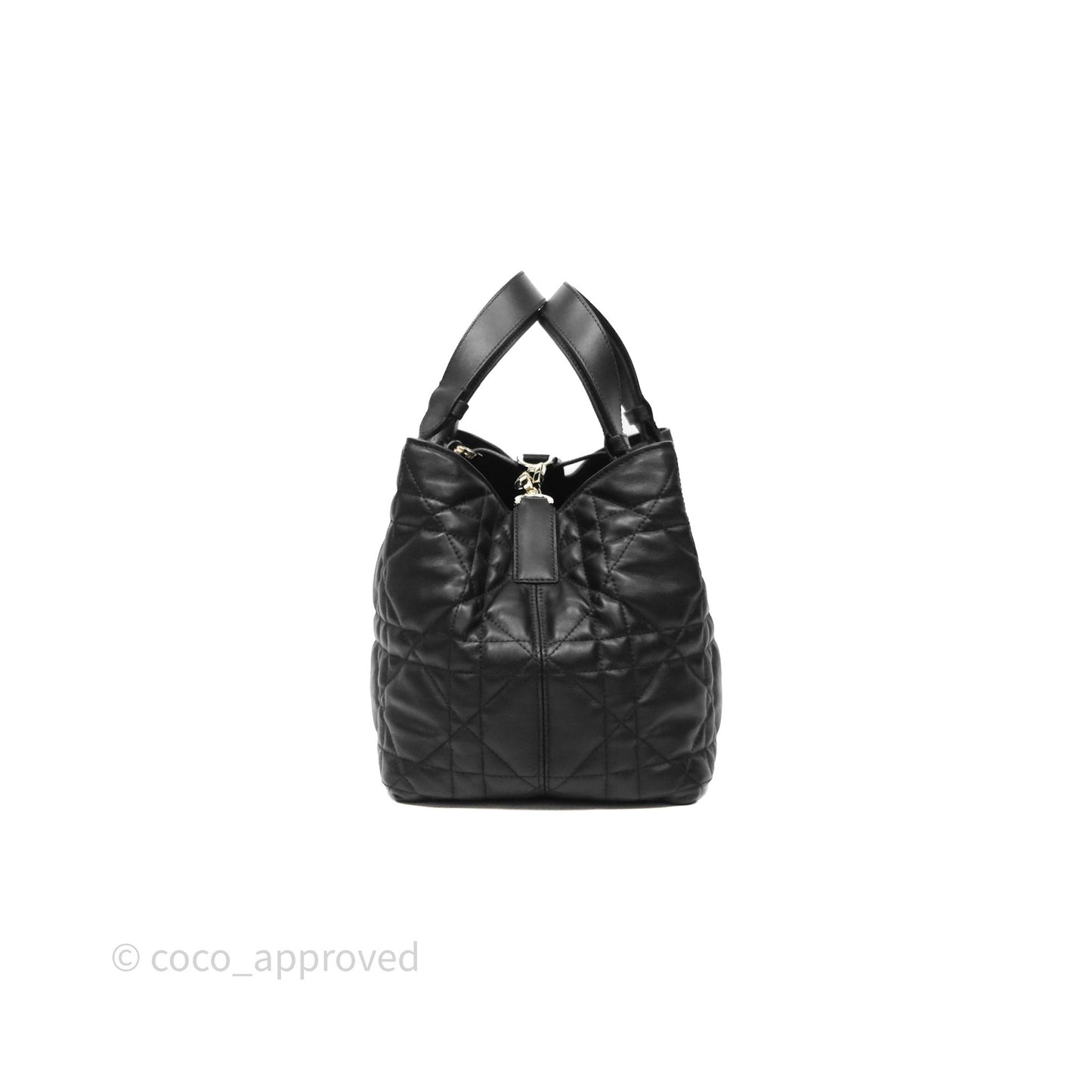 Christian Dior Medium Dior Toujours Bag Black Macrocannage Calfskin