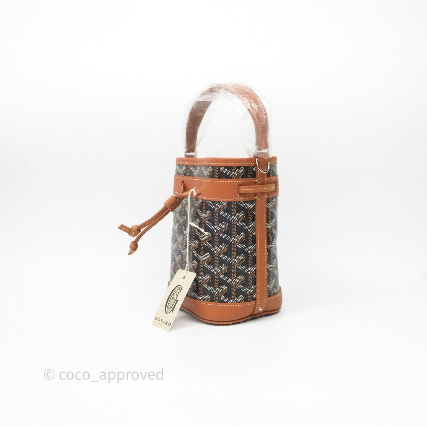 Goyard Petit Flot Mini Bucket Bag Black & Tan
