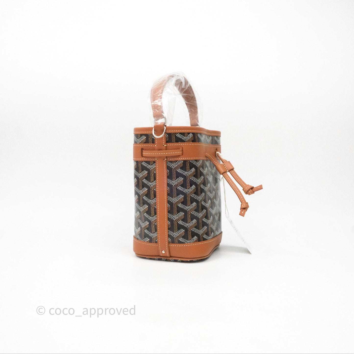 Goyard Petit Flot Mini Bucket Bag Black & Tan