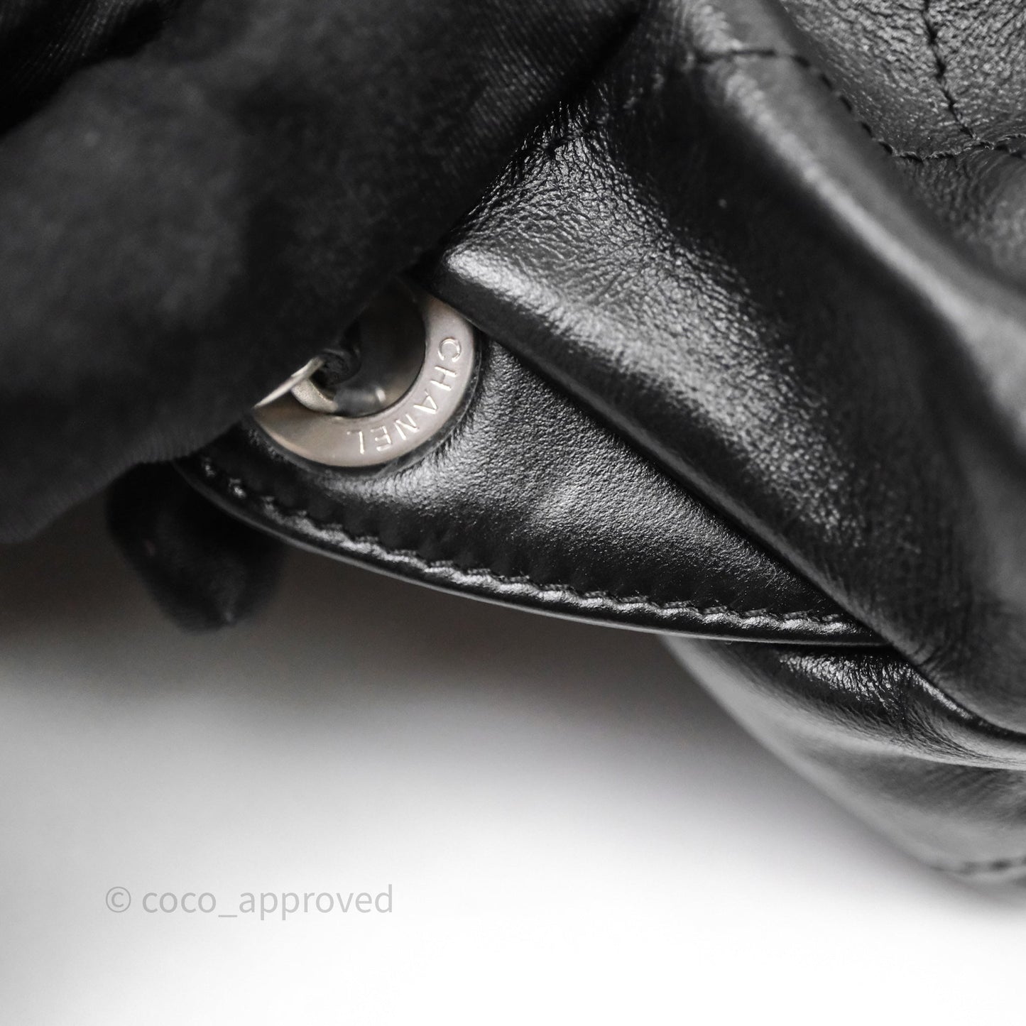 Chanel 22 Medium Calfskin Quilted Backpack Black