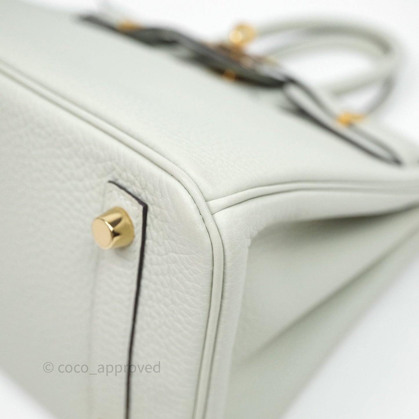 Hermes Birkin 25 Gris Neve 0W Togo Gold Hardware