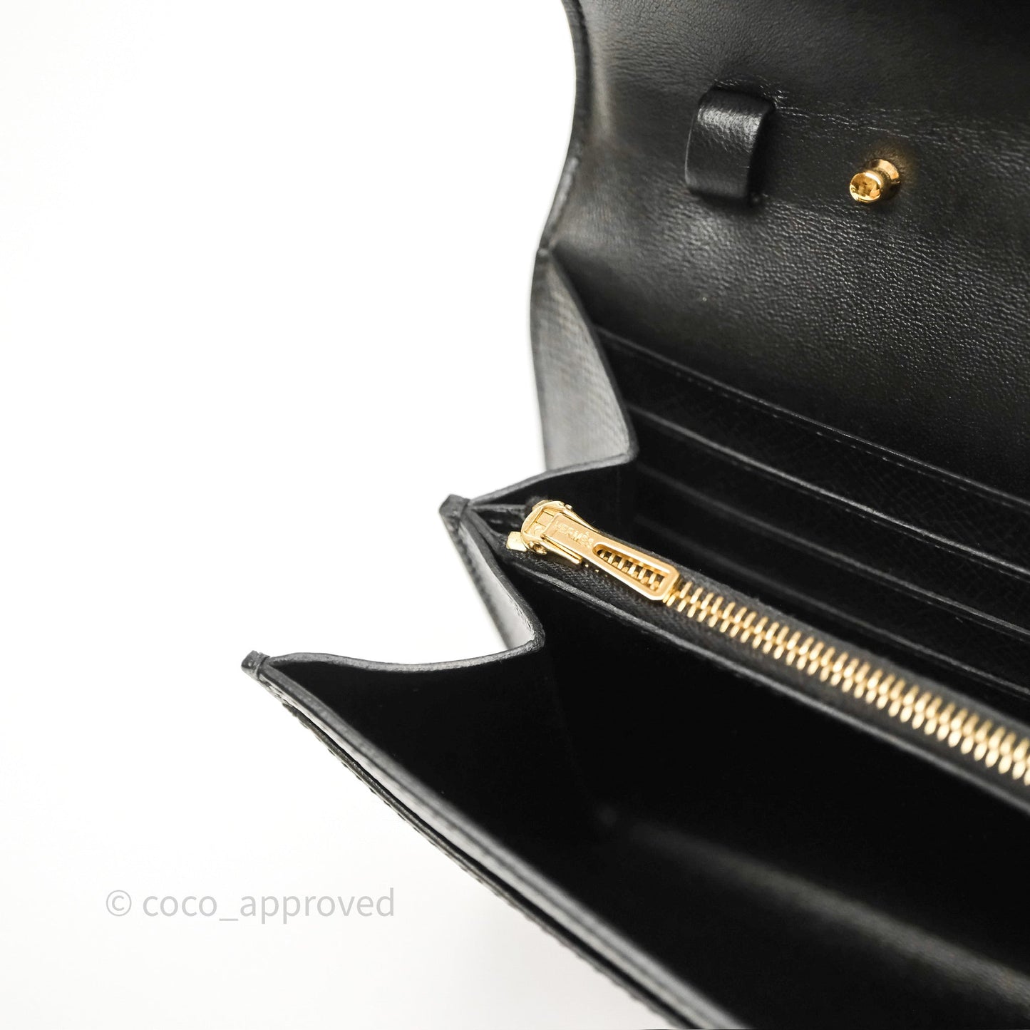 Hermès Constance Long To Go Wallet Black Noir 89 Epsom Gold Hardware