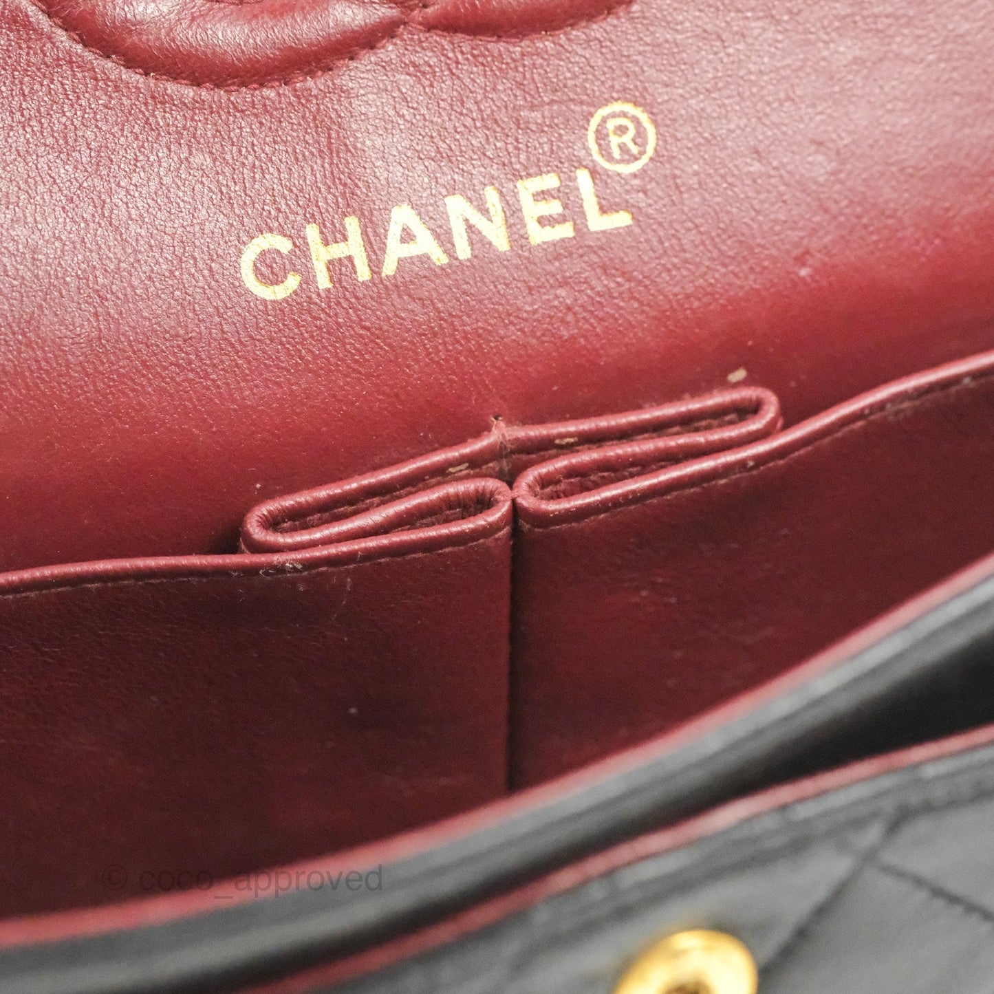 Chanel Vintage Small Classic Flap Black Lambskin 24K Gold Hardware