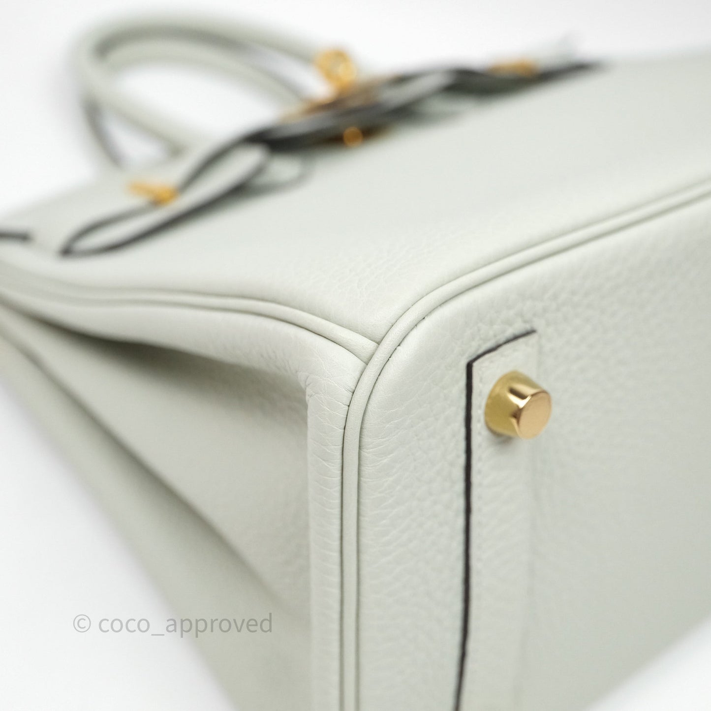 Hermes Birkin 25 Gris Neve 0W Togo Gold Hardware