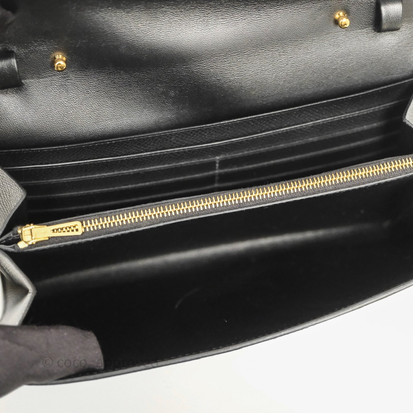 Hermès Constance Long To Go Wallet Black Noir 89 Epsom Gold Hardware