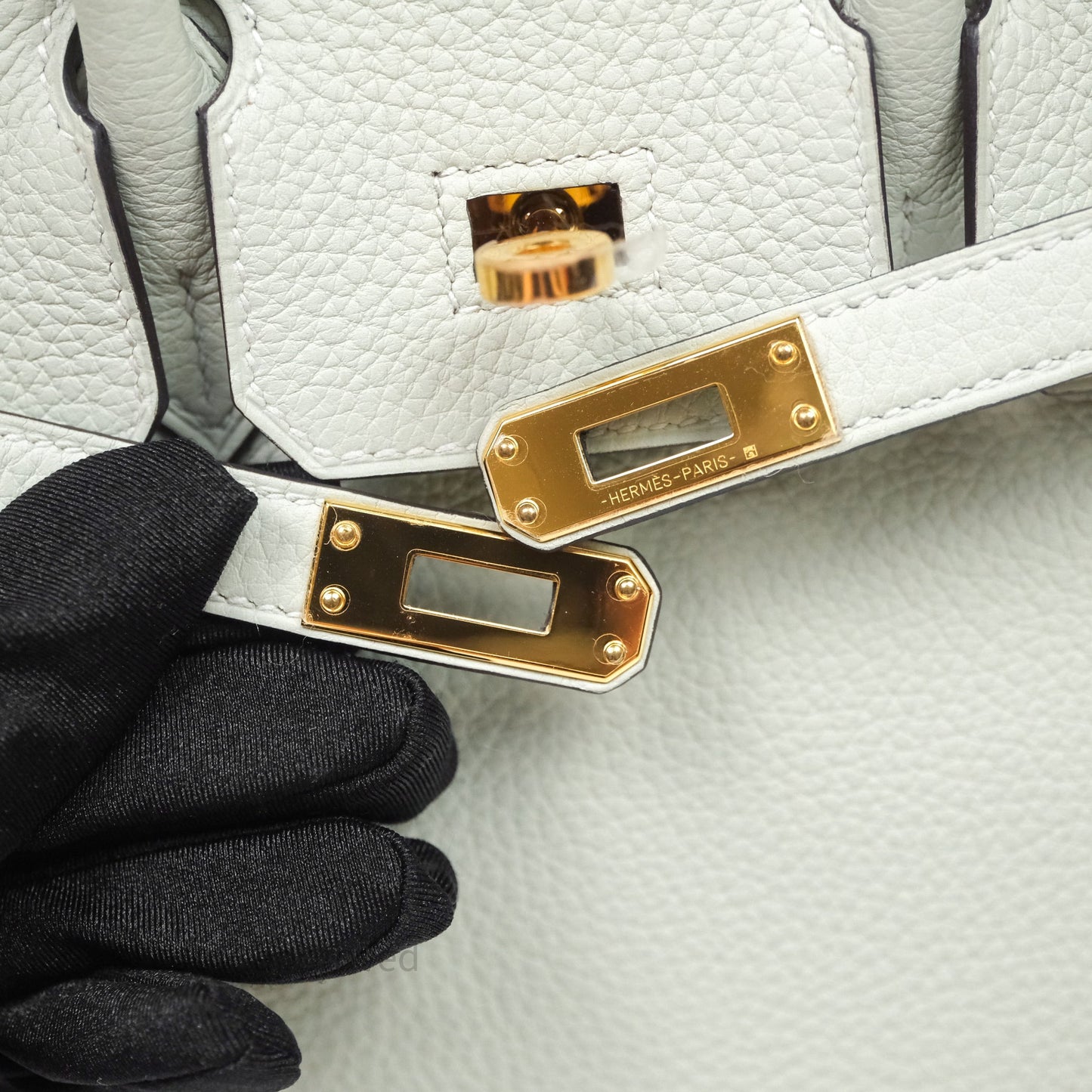 Hermes Birkin 25 Gris Neve 0W Togo Gold Hardware