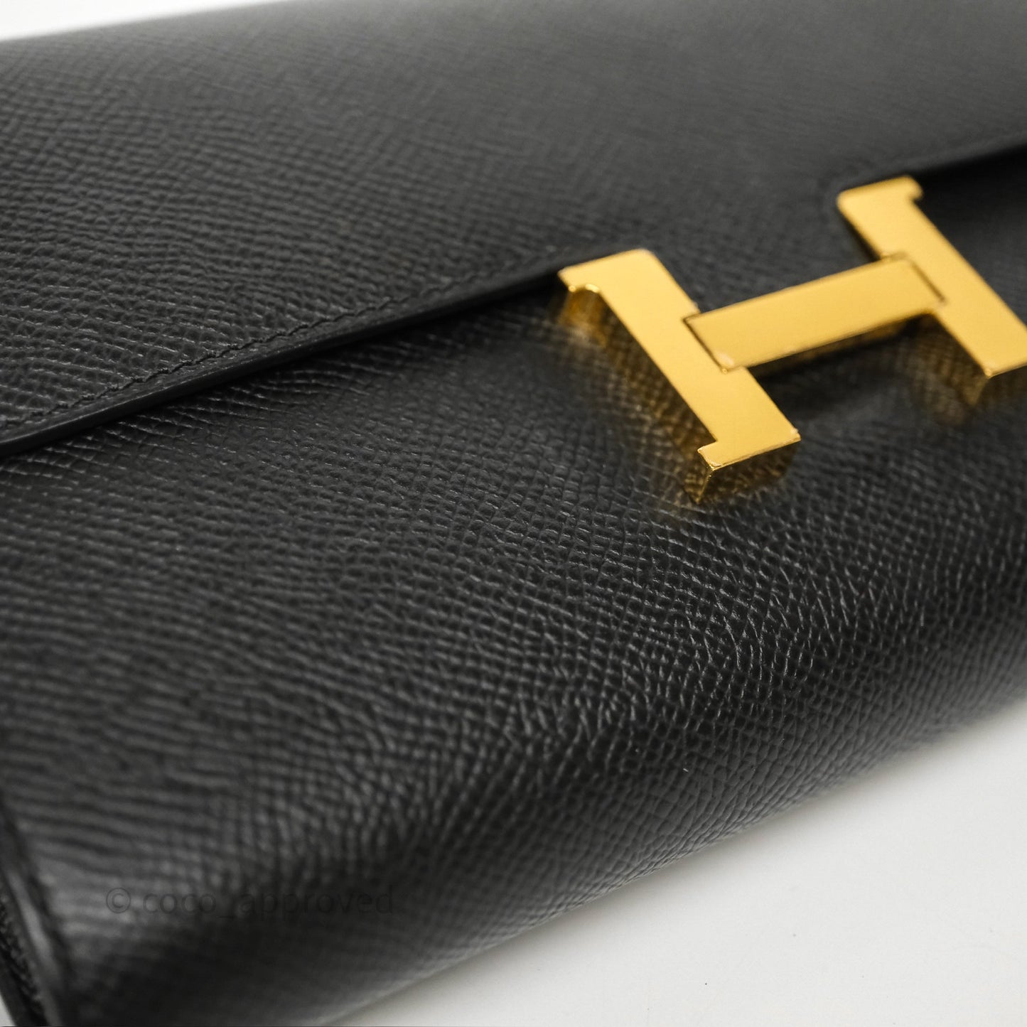 Hermès Constance Long To Go Wallet Black Noir 89 Epsom Gold Hardware
