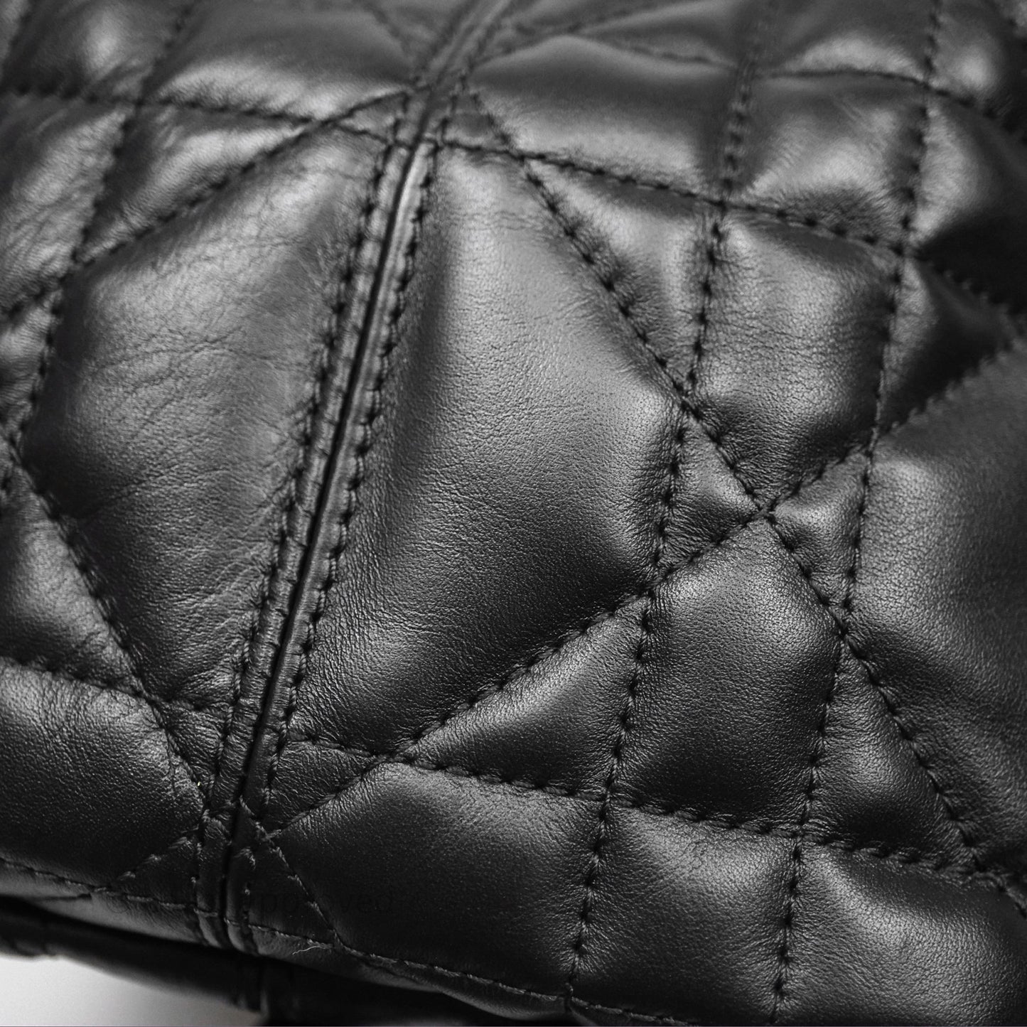 Christian Dior Medium Dior Toujours Bag Black Macrocannage Calfskin