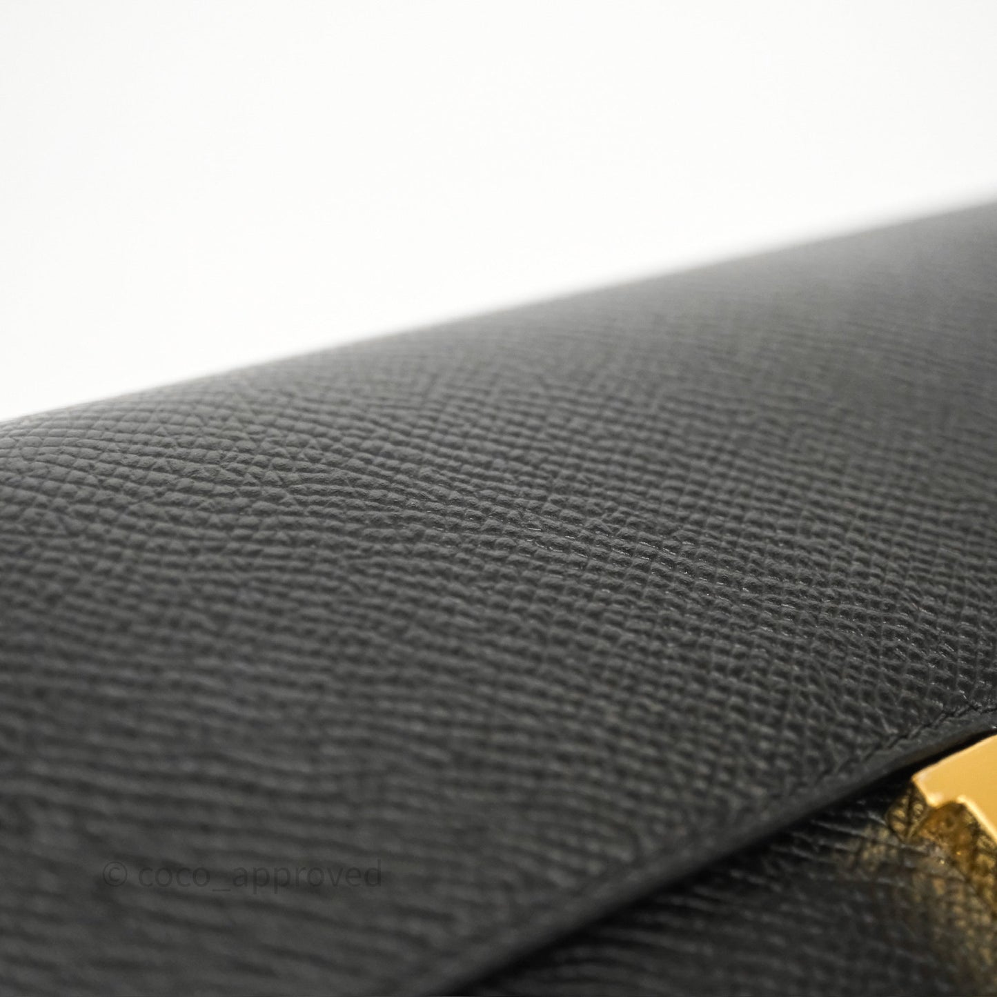 Hermès Constance Long To Go Wallet Black Noir 89 Epsom Gold Hardware