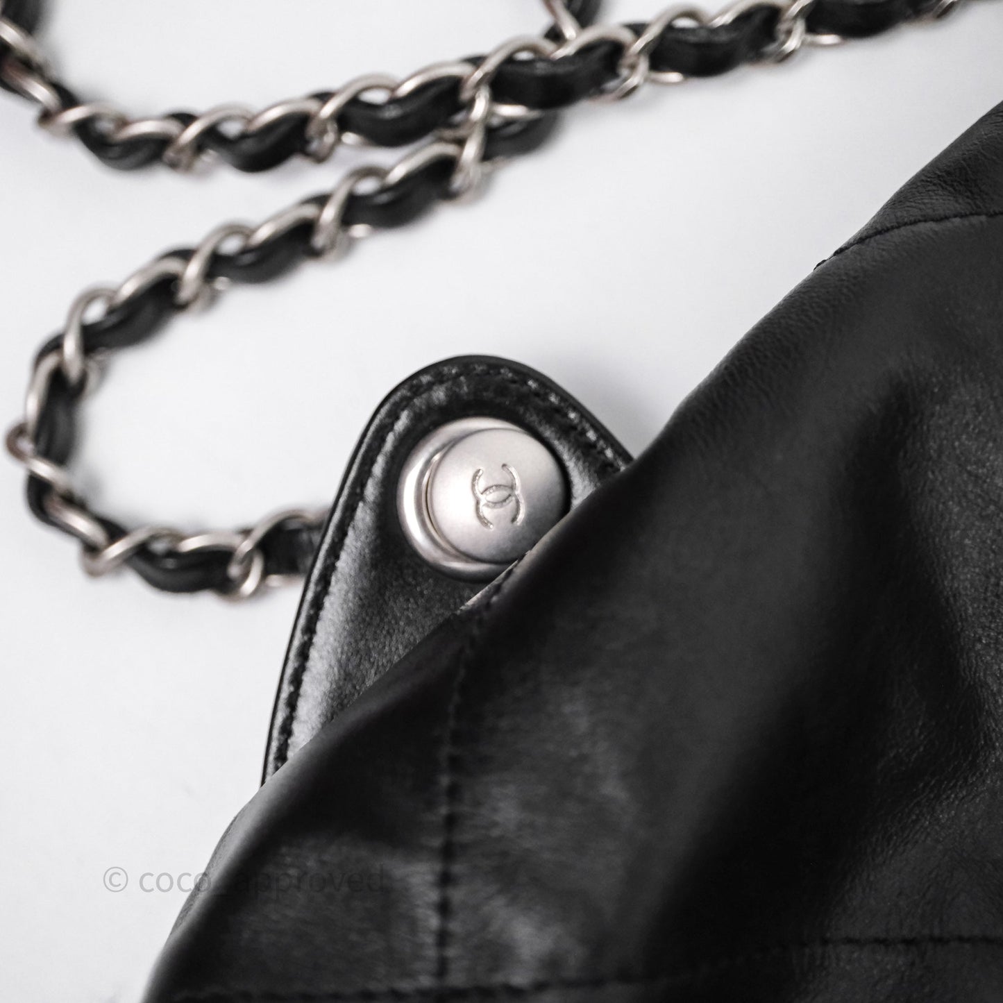 Chanel 22 Medium Calfskin Quilted Backpack Black