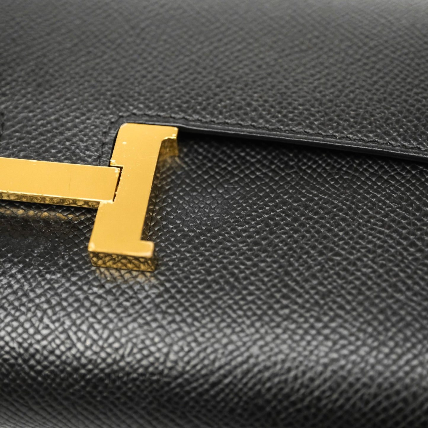 Hermès Constance Long To Go Wallet Black Noir 89 Epsom Gold Hardware