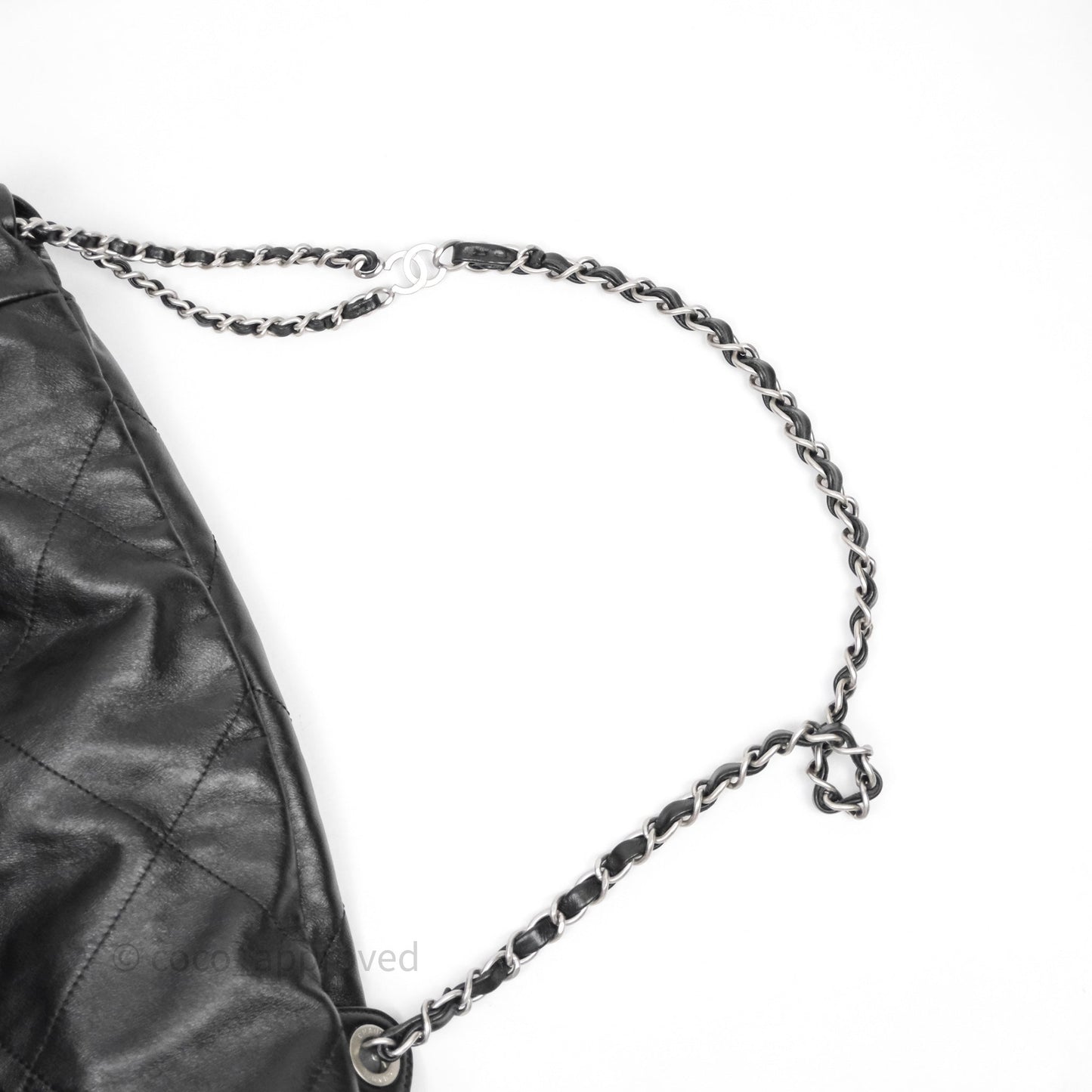Chanel 22 Medium Calfskin Quilted Backpack Black