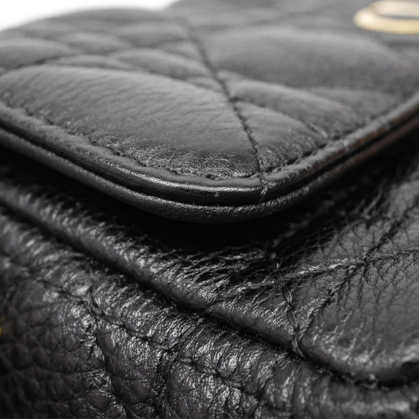 Christian Dior Caro Pouch with Chain Black Cannage Calfskin