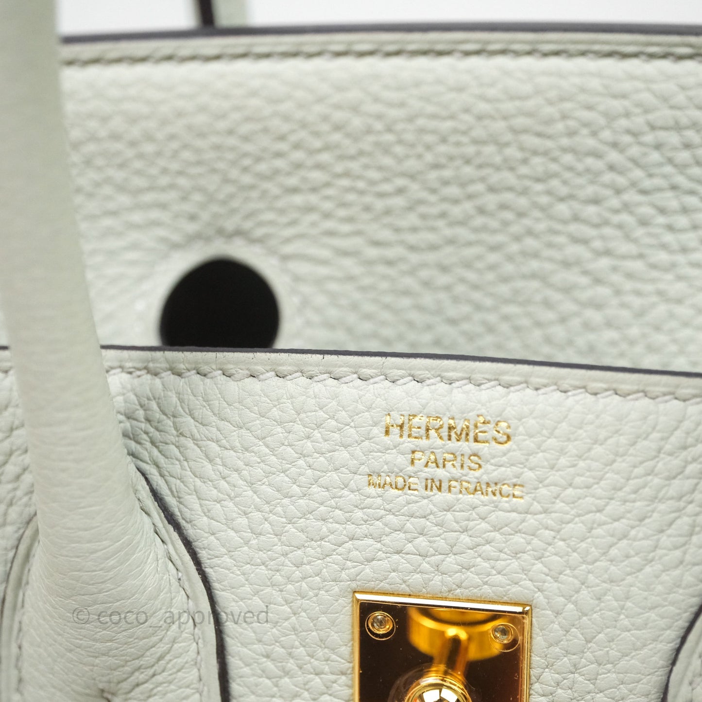 Hermes Birkin 25 Gris Neve 0W Togo Gold Hardware