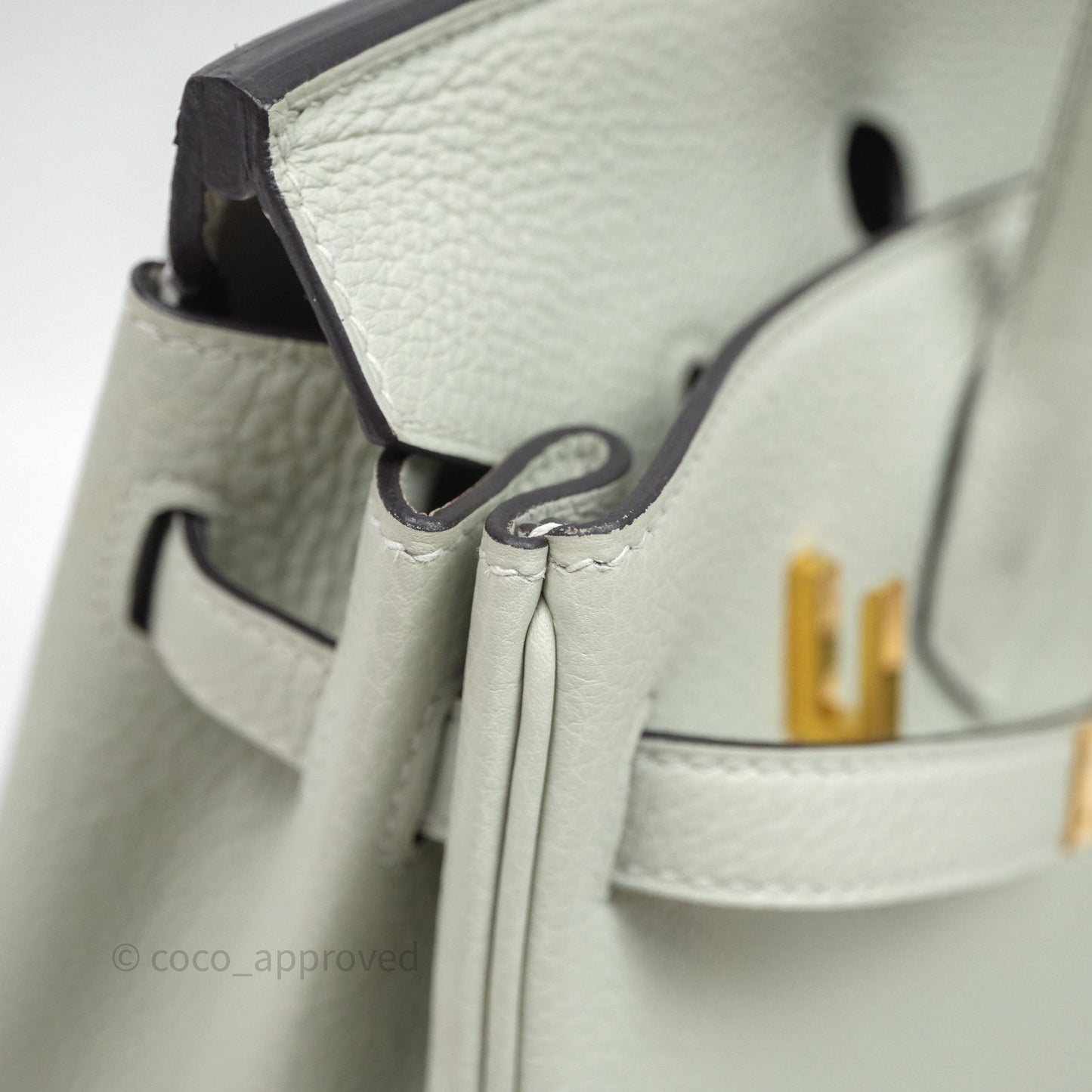 Hermes Birkin 25 Gris Neve 0W Togo Gold Hardware