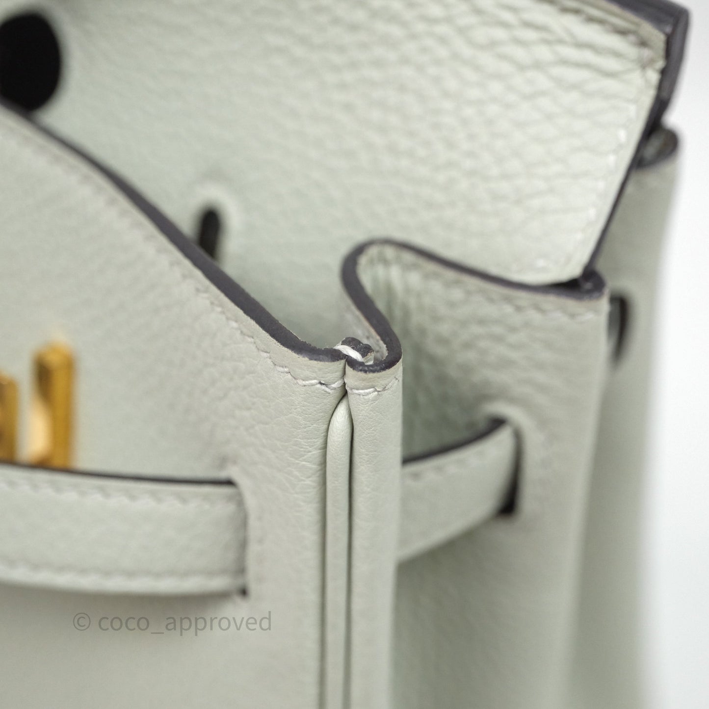 Hermes Birkin 25 Gris Neve 0W Togo Gold Hardware