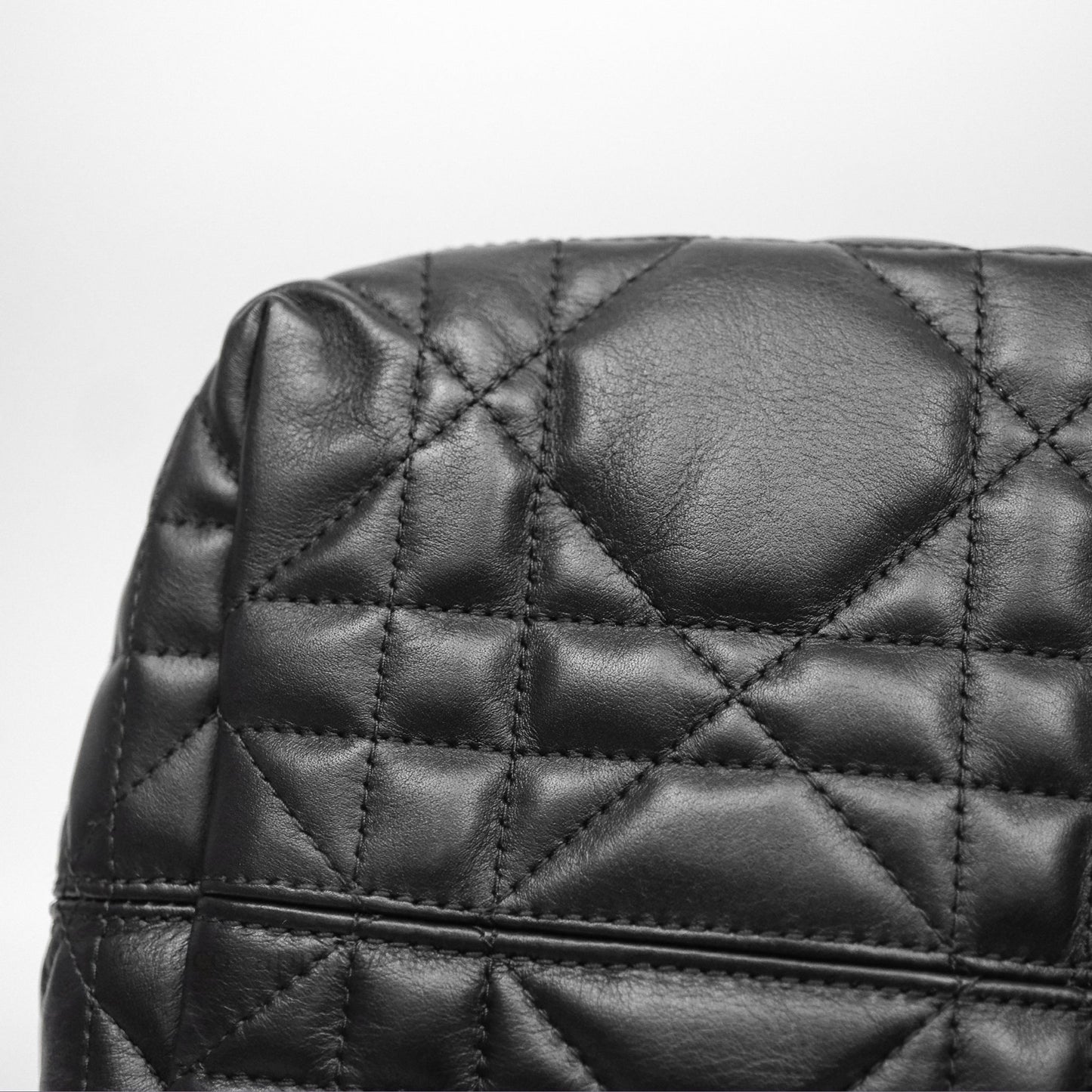 Christian Dior Medium Dior Toujours Bag Black Macrocannage Calfskin