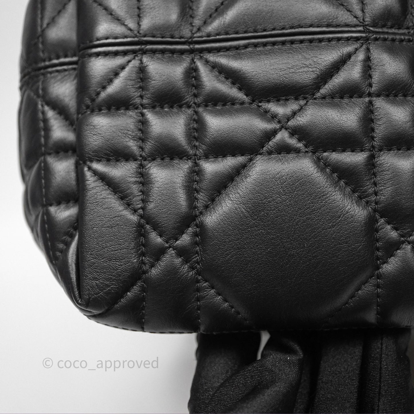 Christian Dior Medium Dior Toujours Bag Black Macrocannage Calfskin