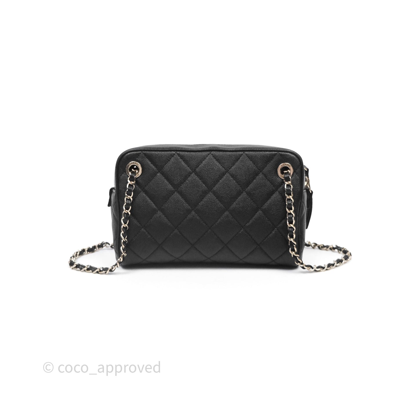 Chanel Camera Bag With Detachable Pouch Black Caviar Gold Hardware