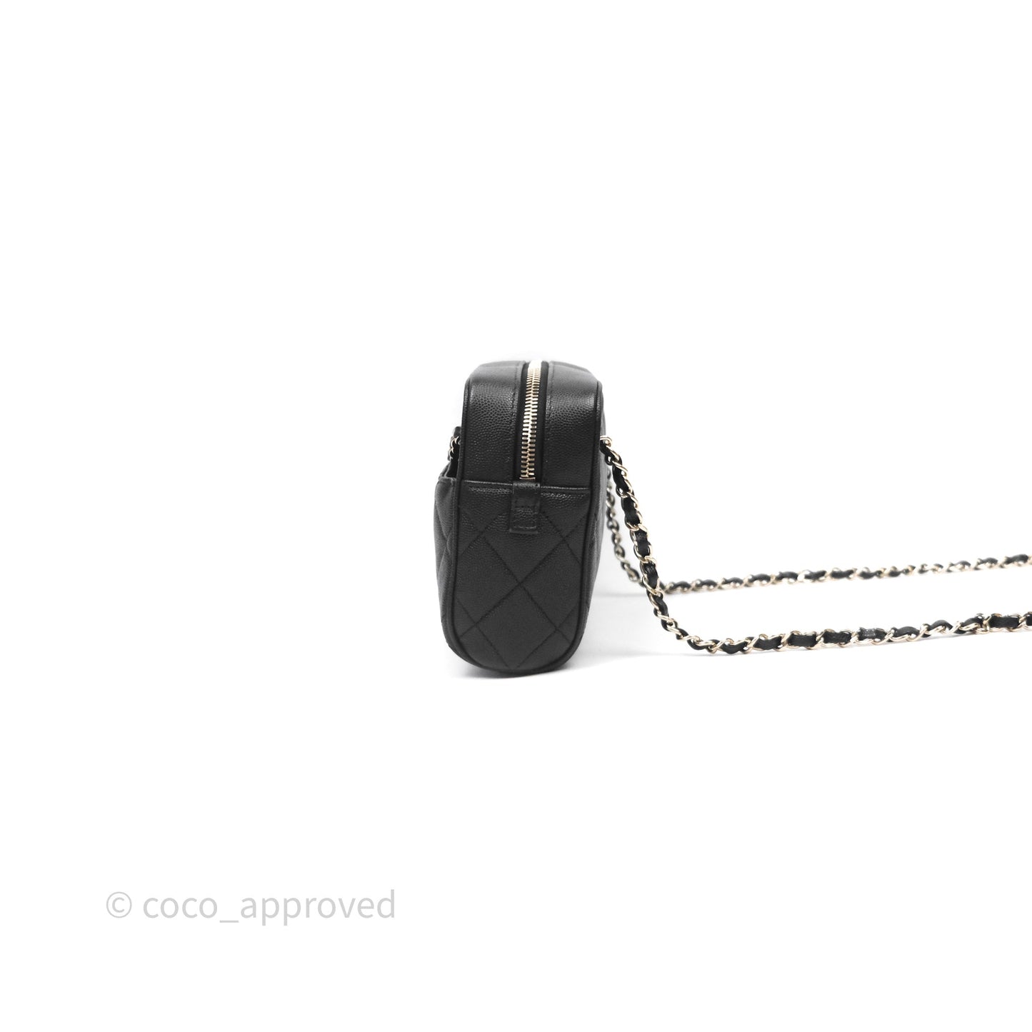 Chanel Camera Bag With Detachable Pouch Black Caviar Gold Hardware