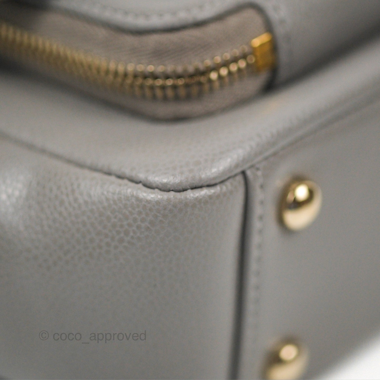 Chanel Quilted Medium Business Affinity Flap Grey Caviar Gold Hardware