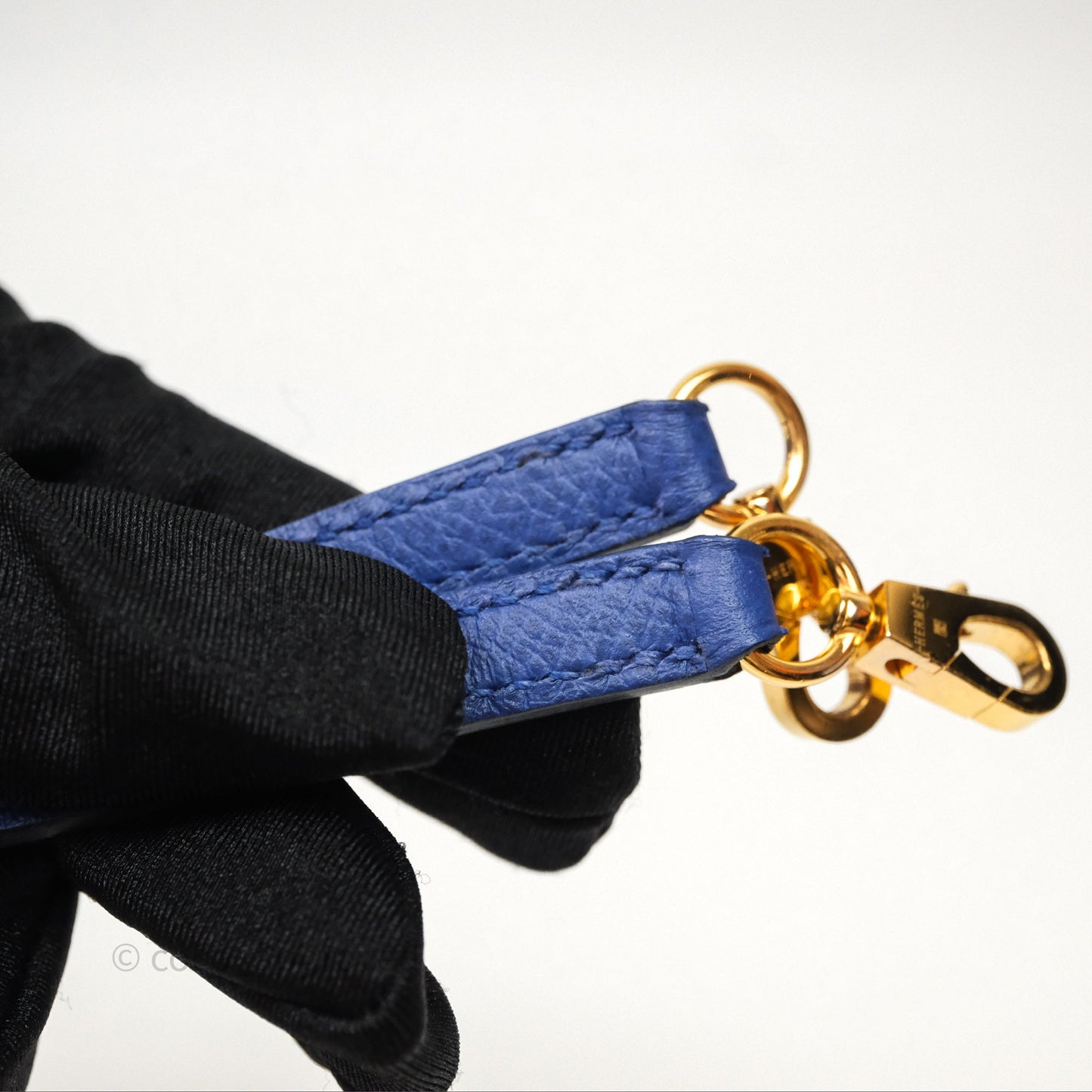 Hermes Mini Kelly Electric Blue Espom Gold Hardware