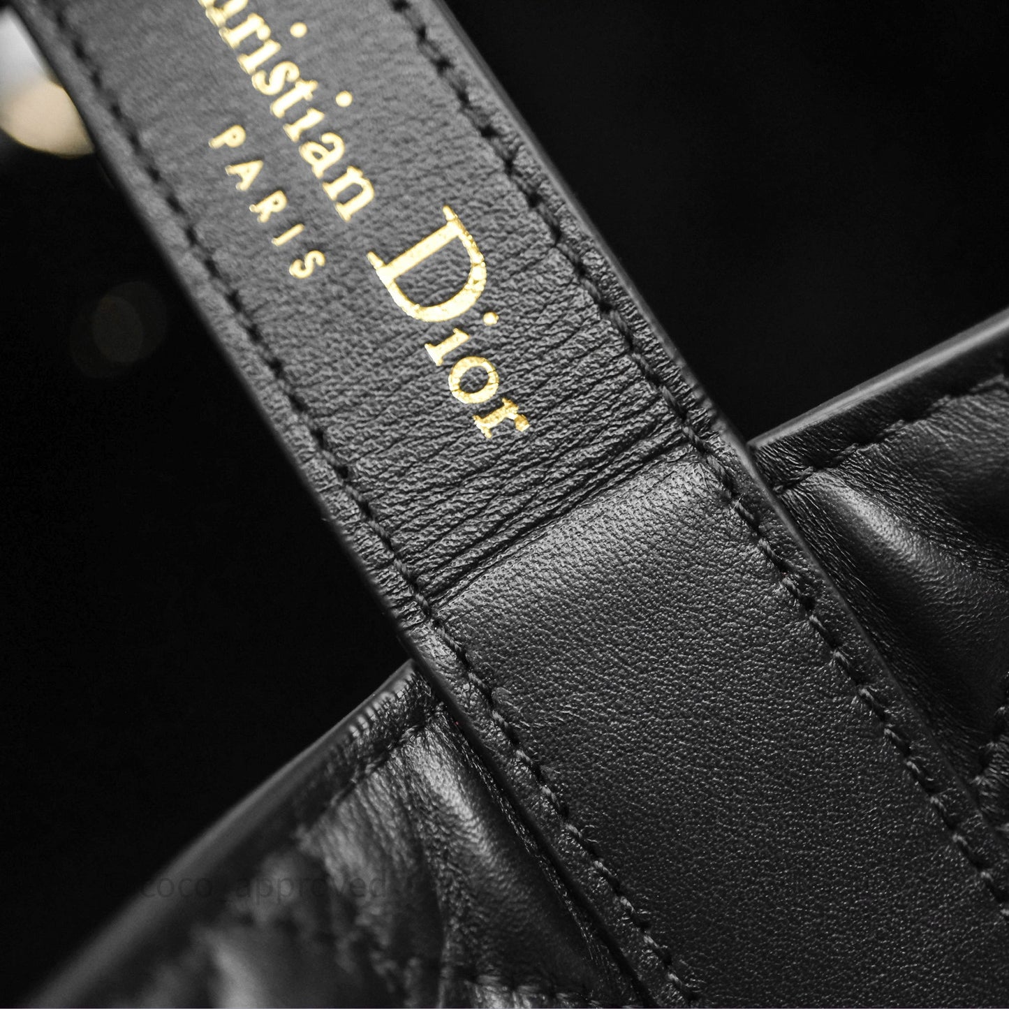 Christian Dior Medium Dior Toujours Bag Black Macrocannage Calfskin