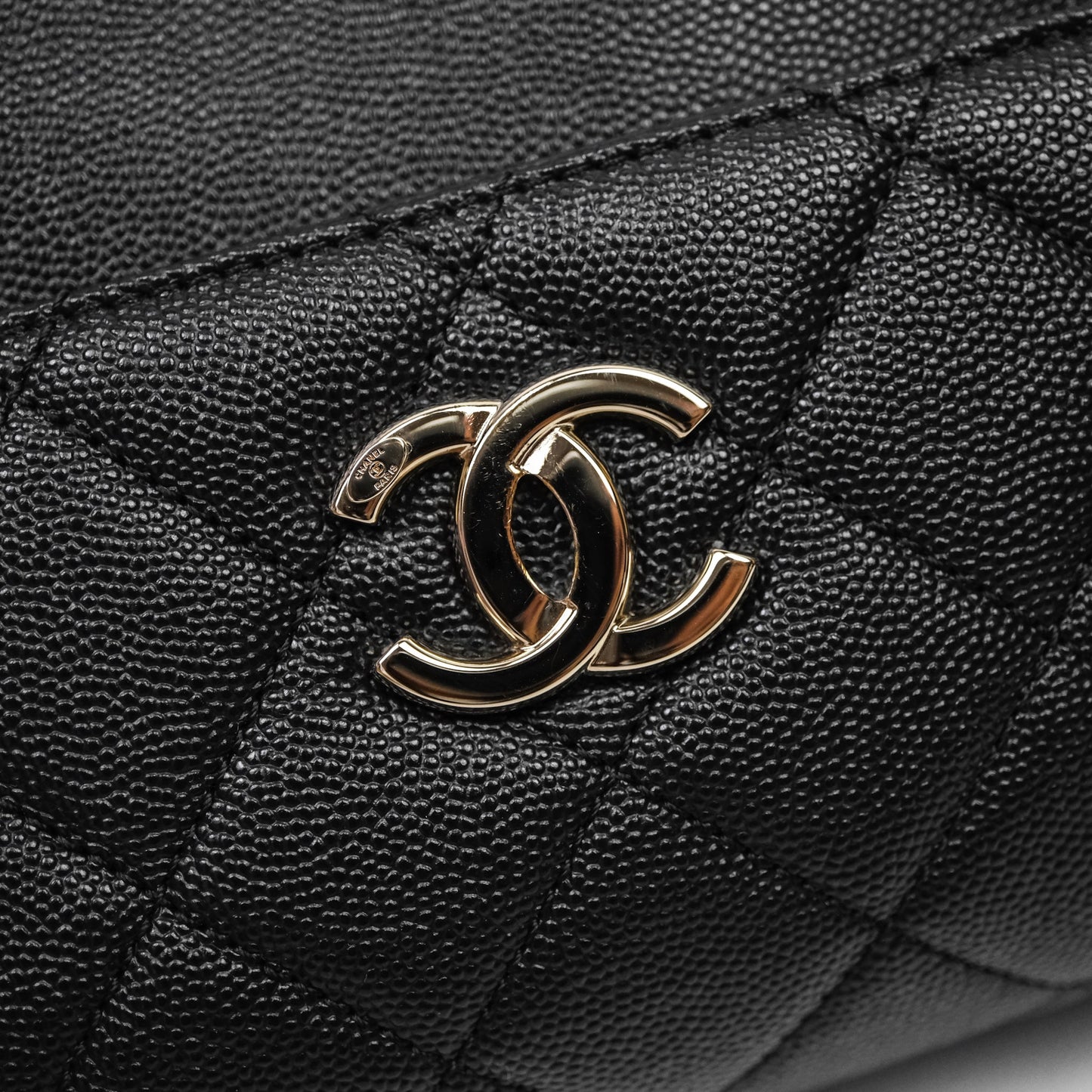 Chanel Camera Bag With Detachable Pouch Black Caviar Gold Hardware