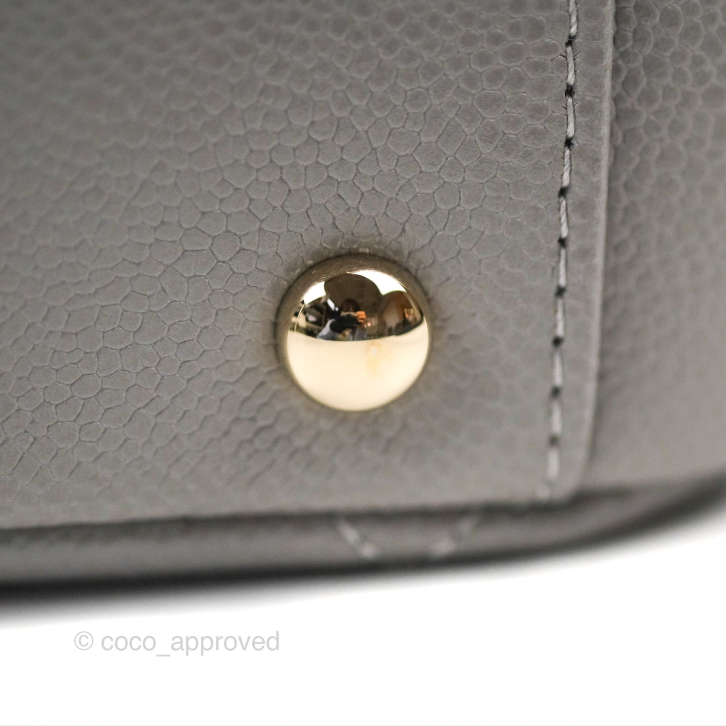 Chanel Quilted Medium Business Affinity Flap Grey Caviar Gold Hardware