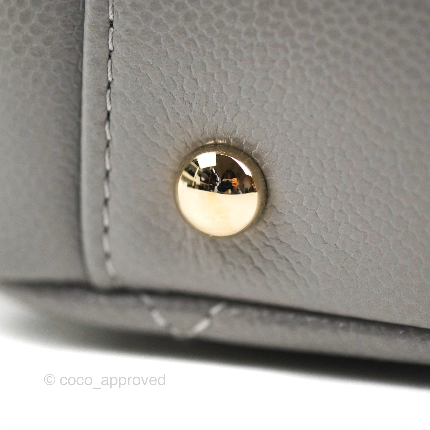 Chanel Quilted Medium Business Affinity Flap Grey Caviar Gold Hardware