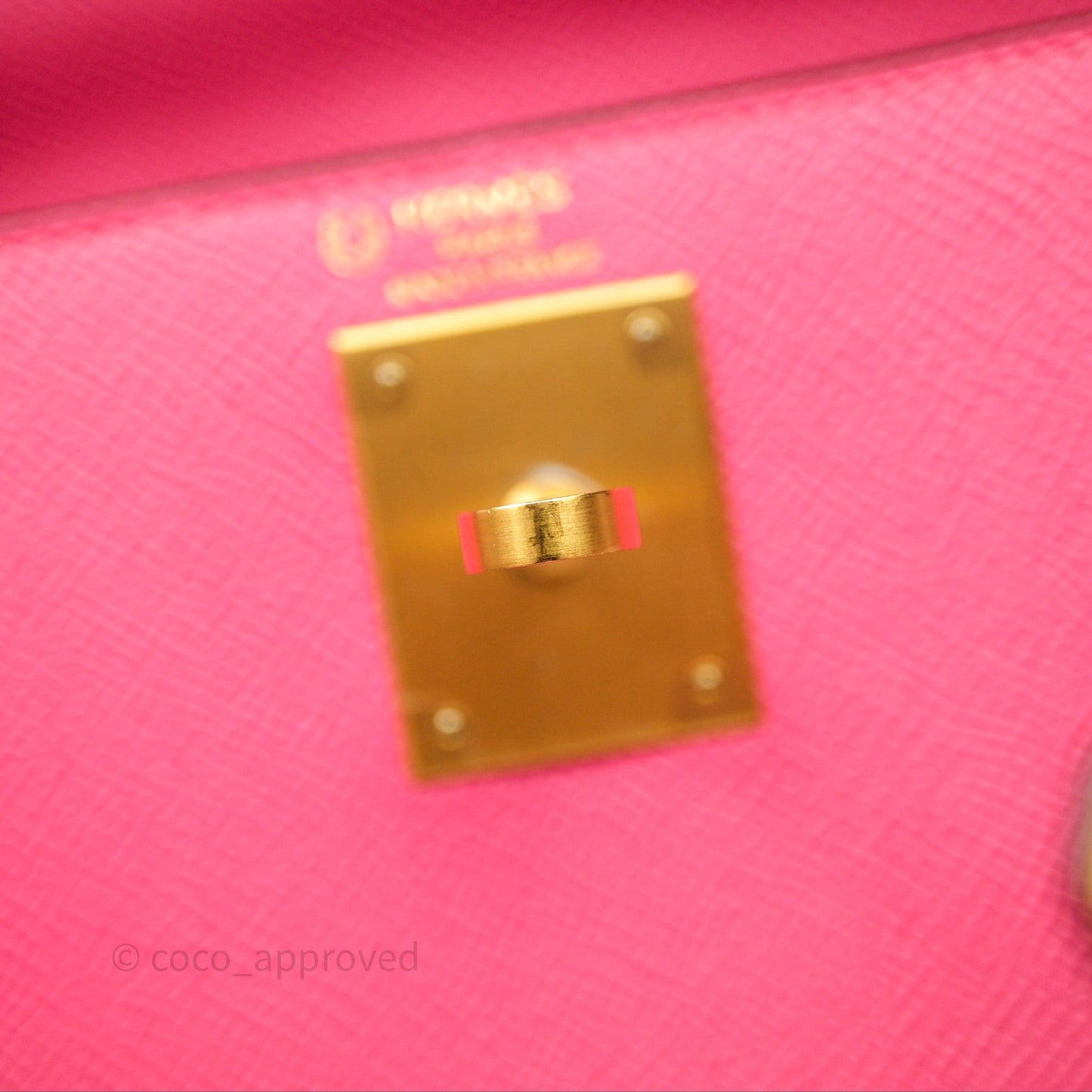 Hermes Kelly 28 Rose Lipstick U5/Craie 10 Epsom Gold Hardware