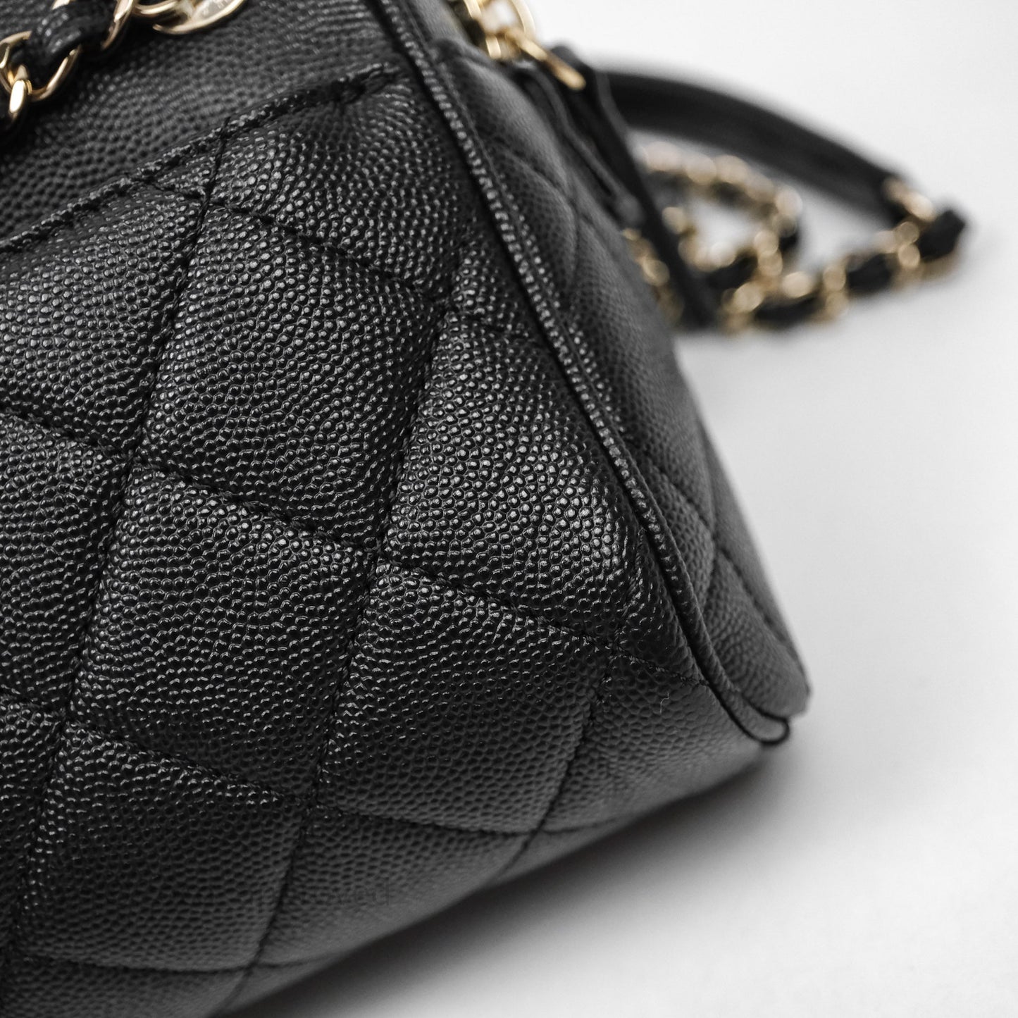 Chanel Camera Bag With Detachable Pouch Black Caviar Gold Hardware