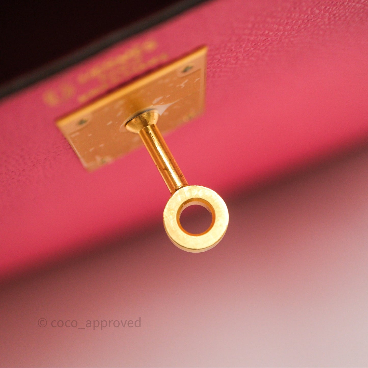 Hermes Kelly 28 Rose Lipstick U5/Craie 10 Epsom Gold Hardware