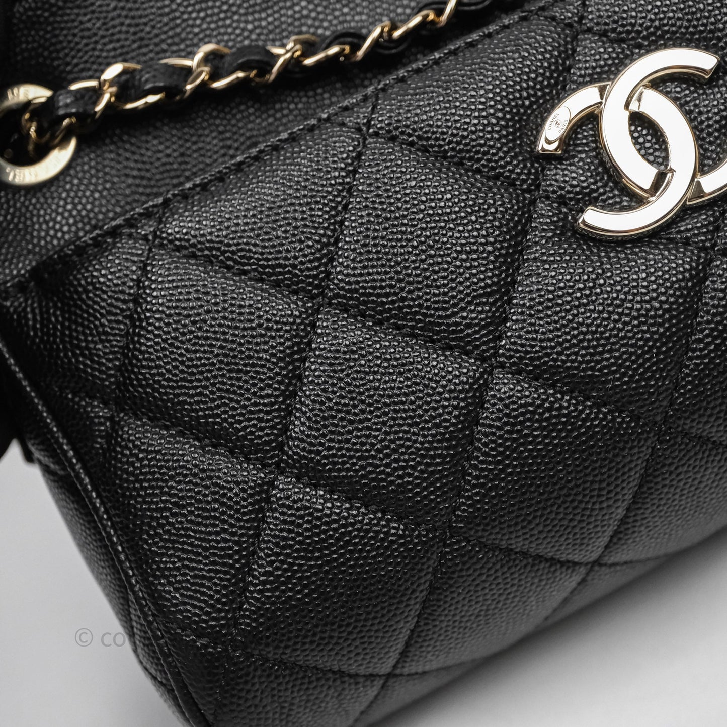 Chanel Camera Bag With Detachable Pouch Black Caviar Gold Hardware