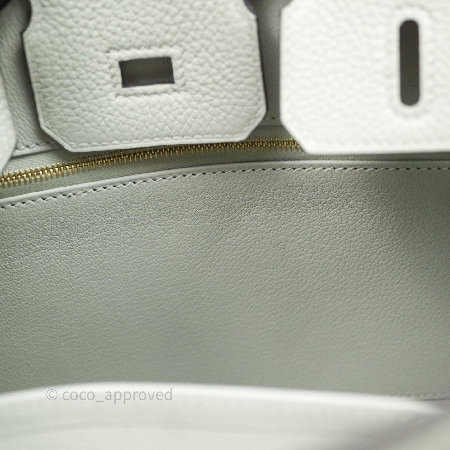 Hermes Birkin 25 Gris Neve 0W Togo Gold Hardware