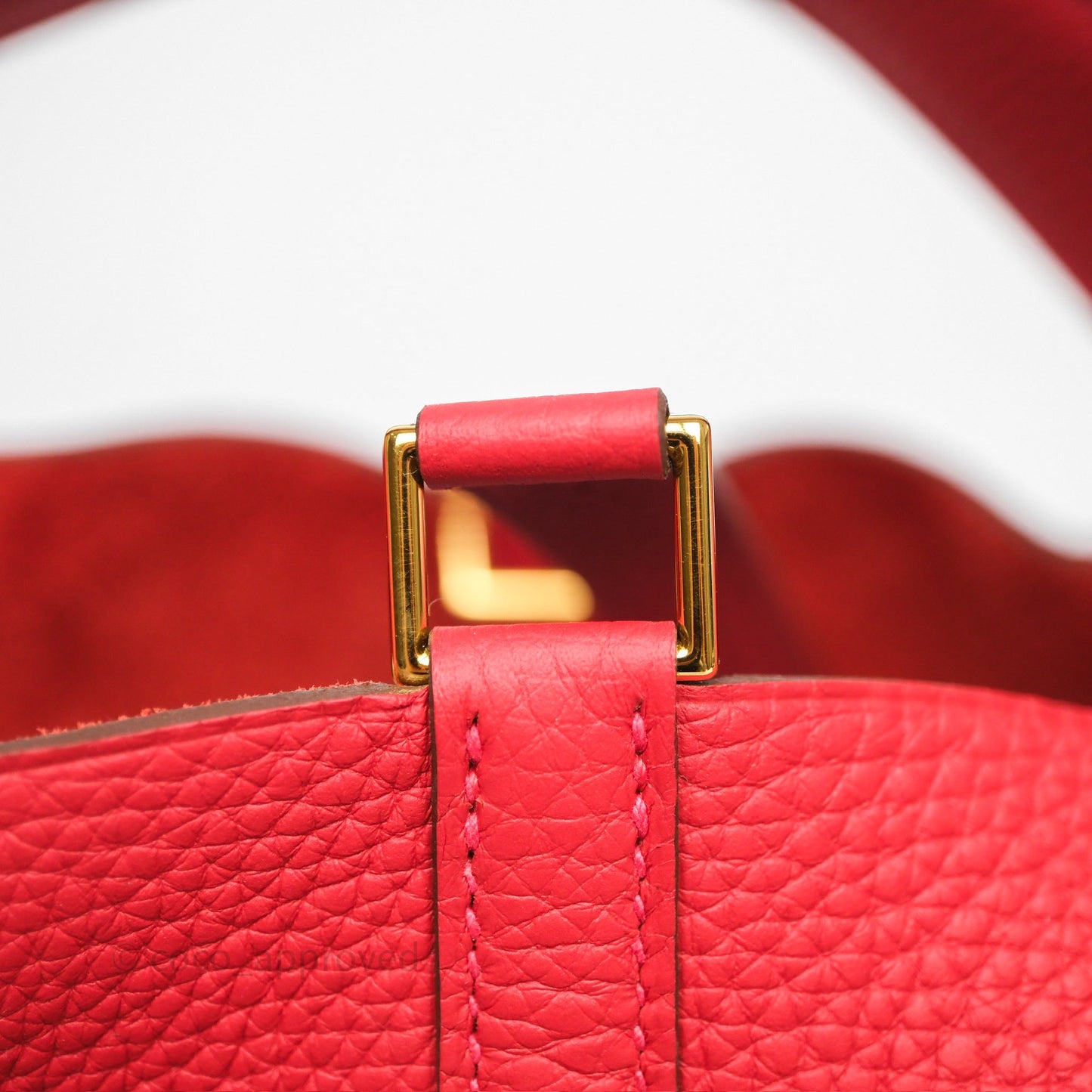 Hermès Picotin 22 Vermillon 5E Clemence Gold Hardware