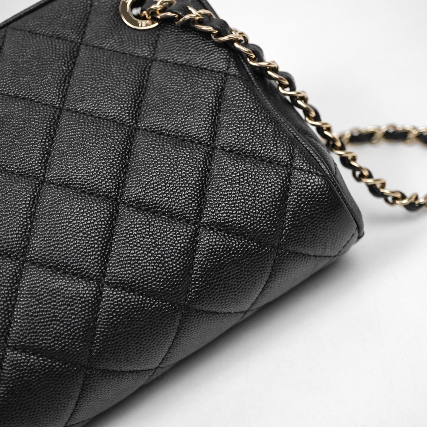 Chanel Camera Bag With Detachable Pouch Black Caviar Gold Hardware