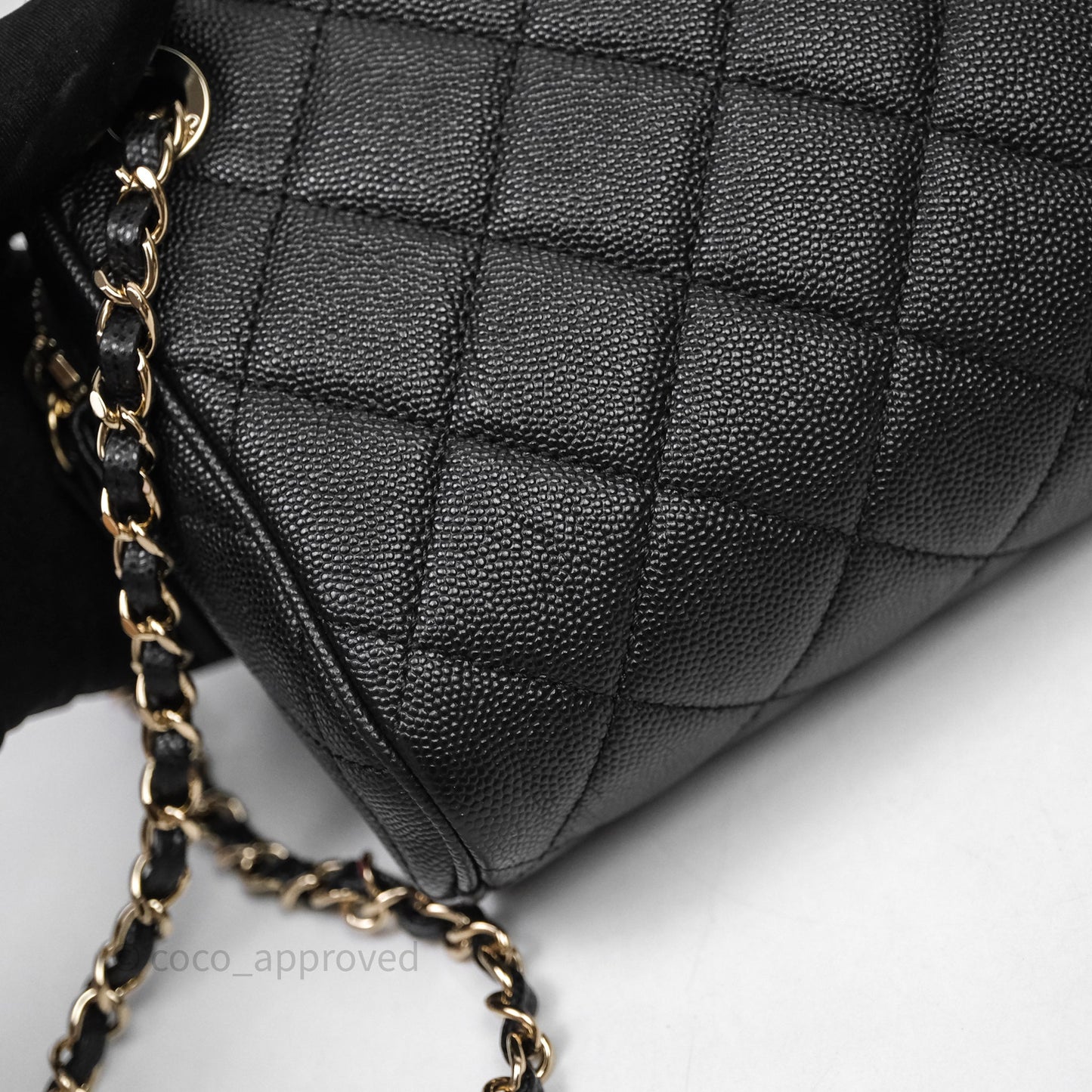 Chanel Camera Bag With Detachable Pouch Black Caviar Gold Hardware