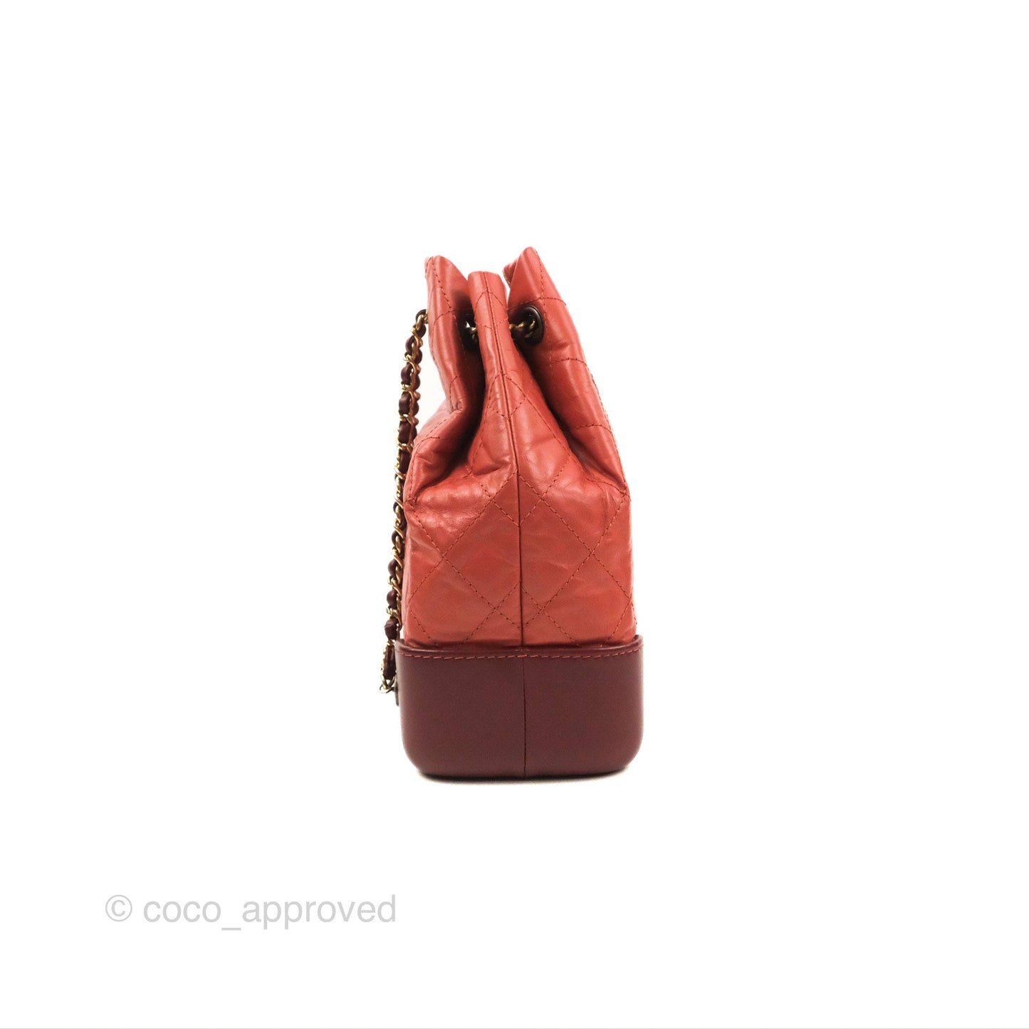 Chanel Small Gabrielle Backpack Red Aged Calfskin