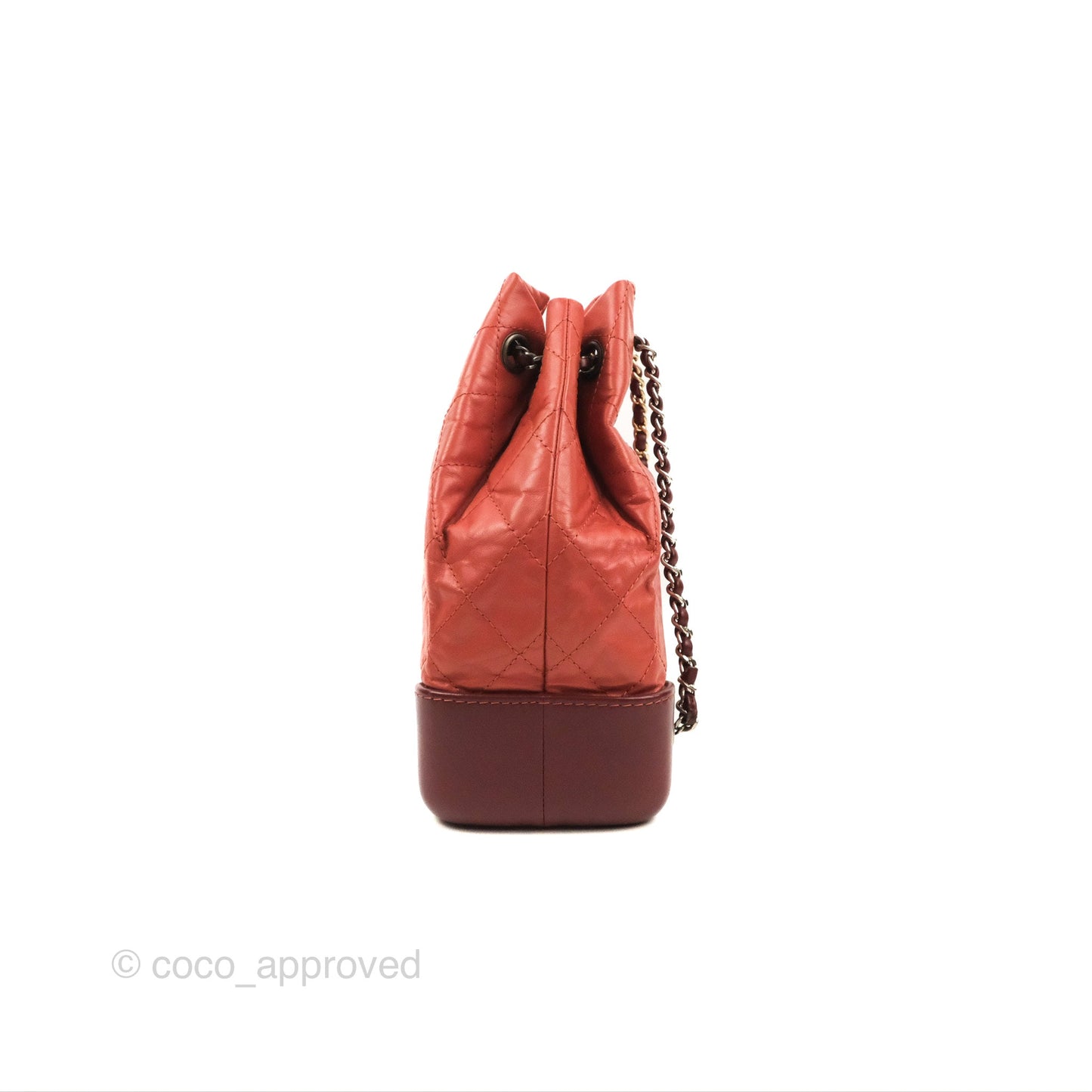 Chanel Small Gabrielle Backpack Red Aged Calfskin