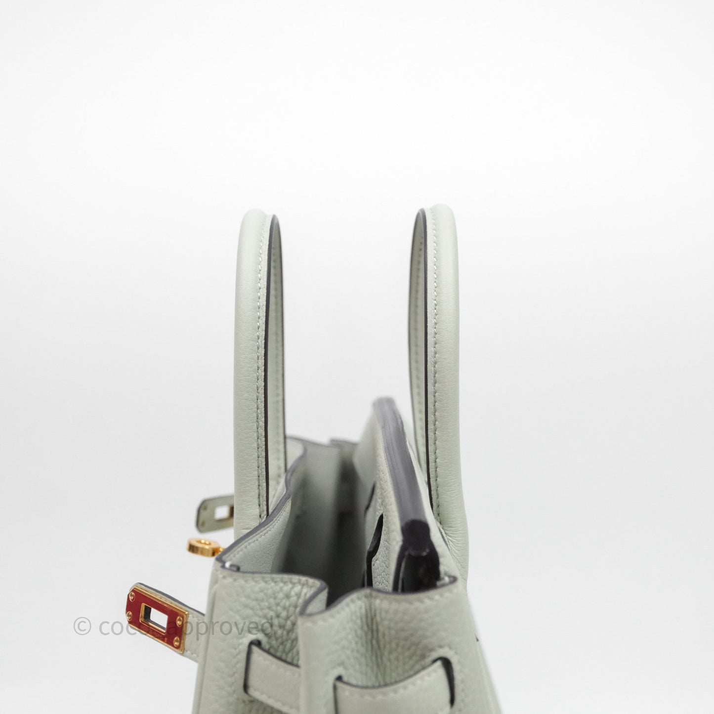 Hermes Birkin 25 Gris Neve 0W Togo Gold Hardware