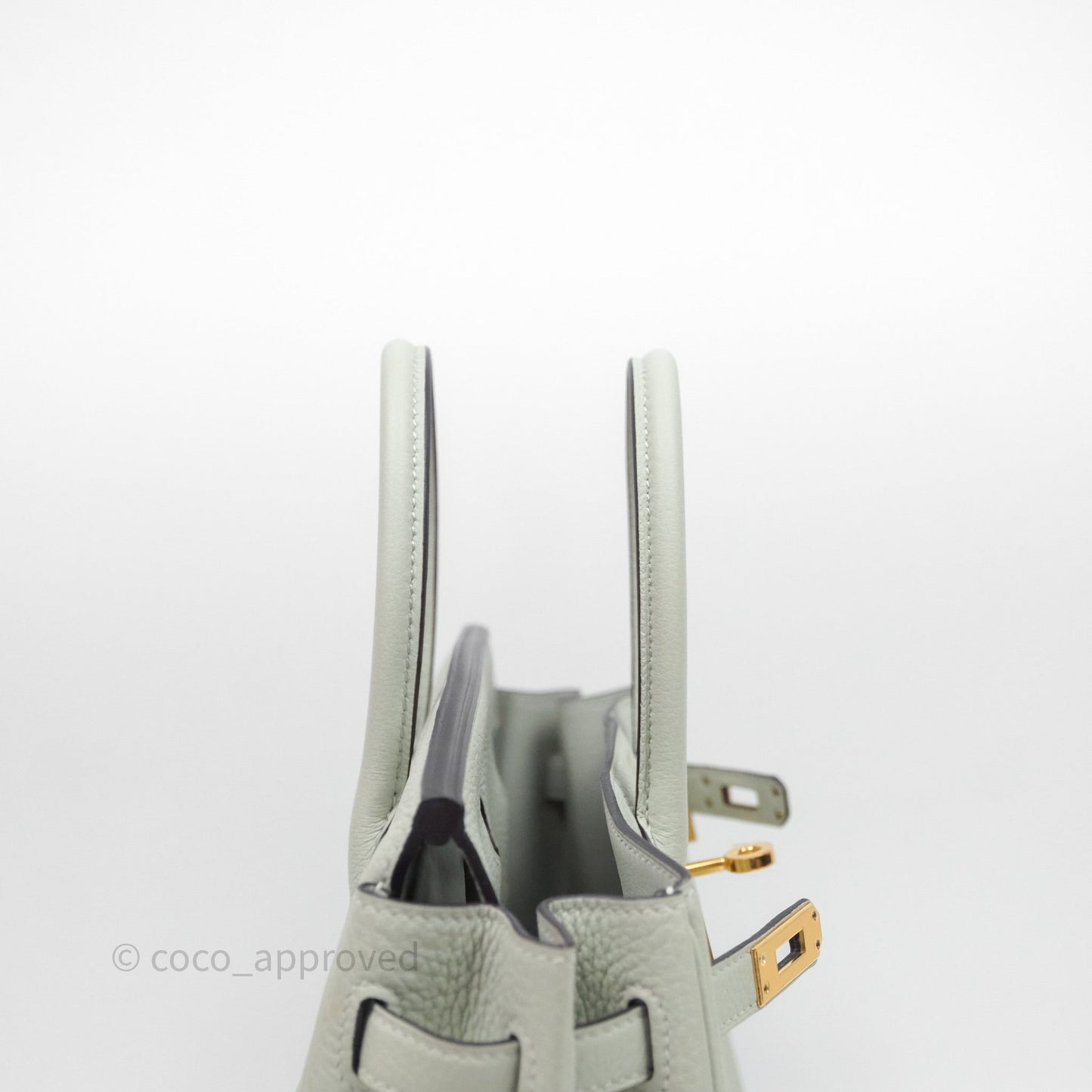Hermes Birkin 25 Gris Neve 0W Togo Gold Hardware