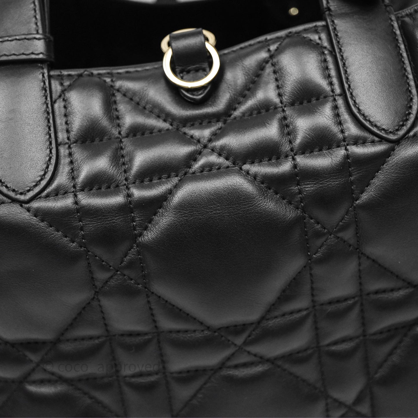 Christian Dior Medium Dior Toujours Bag Black Macrocannage Calfskin
