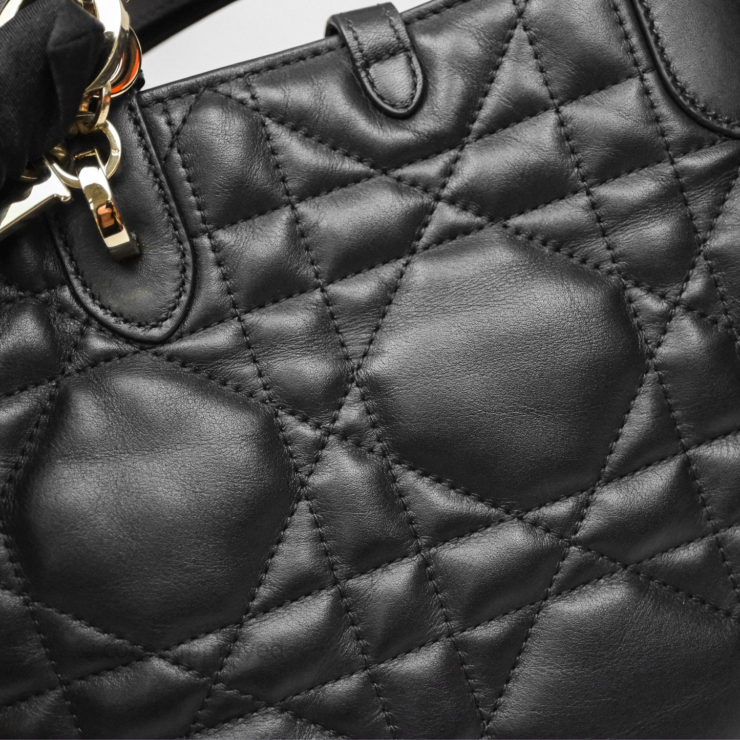 Christian Dior Medium Dior Toujours Bag Black Macrocannage Calfskin